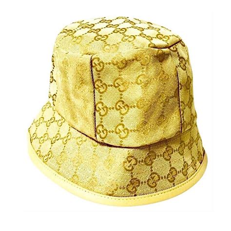 gucci gold hat|authentic gucci bucket hat.